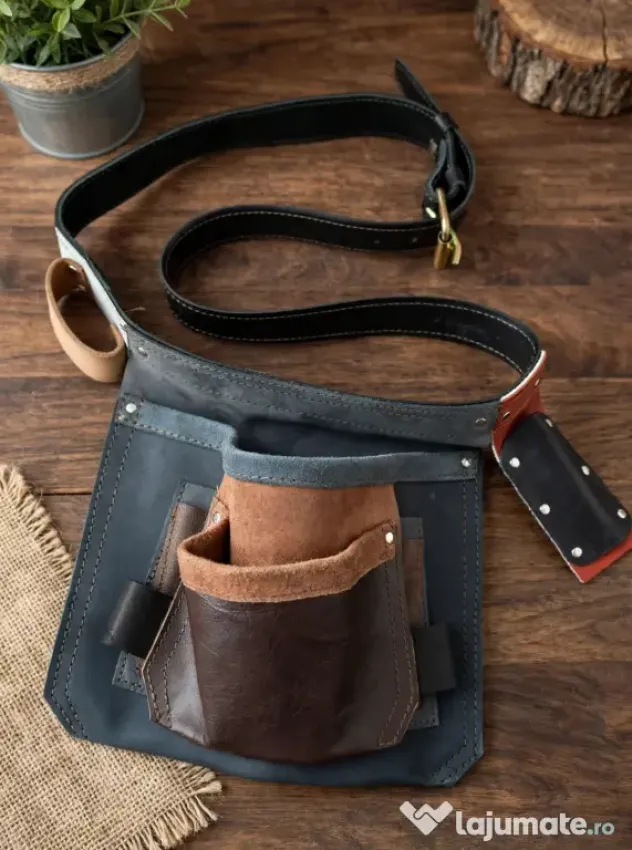 Geanta port scule din piele natural