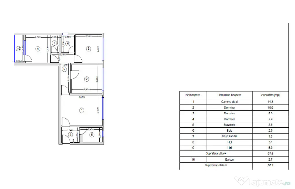 Urgent si negociabil !!! 4 Camere, 60 MP – MIlitari, Apusului - Bucuresti (Bucuresti-Ilfov)