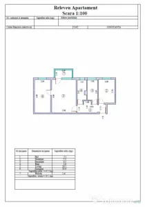 Apartament cu 3 camere de vânzare în zona KM 4-5 – Const
