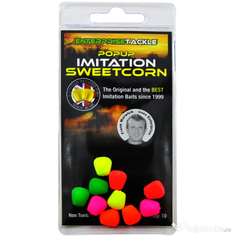 ENTERPRISE TACKLE POPUP SWEETCORN MIXED FLUORO COLOURS 10buc.