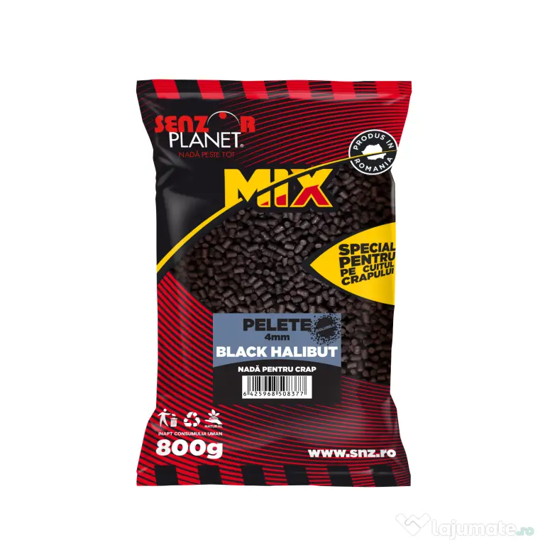 SENZOR PLANET PELETE BLACK HALIBUT 4mm 800g