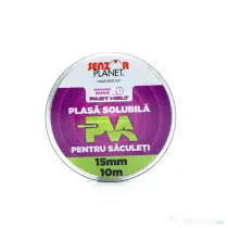 SENZOR PLANET REZERVA PVA PLASA SOLUBILA FAST MELT 15mm PENTRU SACULETI, 10m