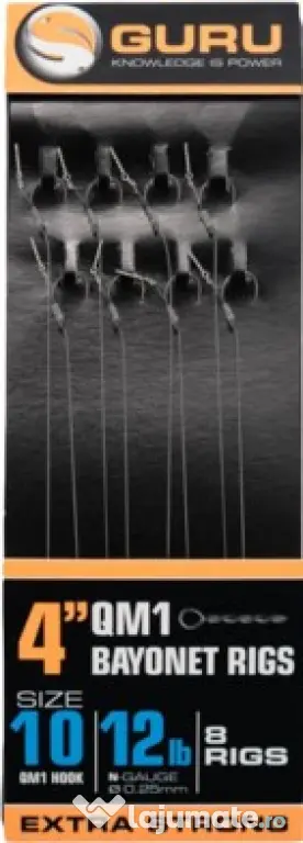 GURU MONTURI GURU BAYONETS QM1, 0.19mm/10cm, 8 buc Nr 12
