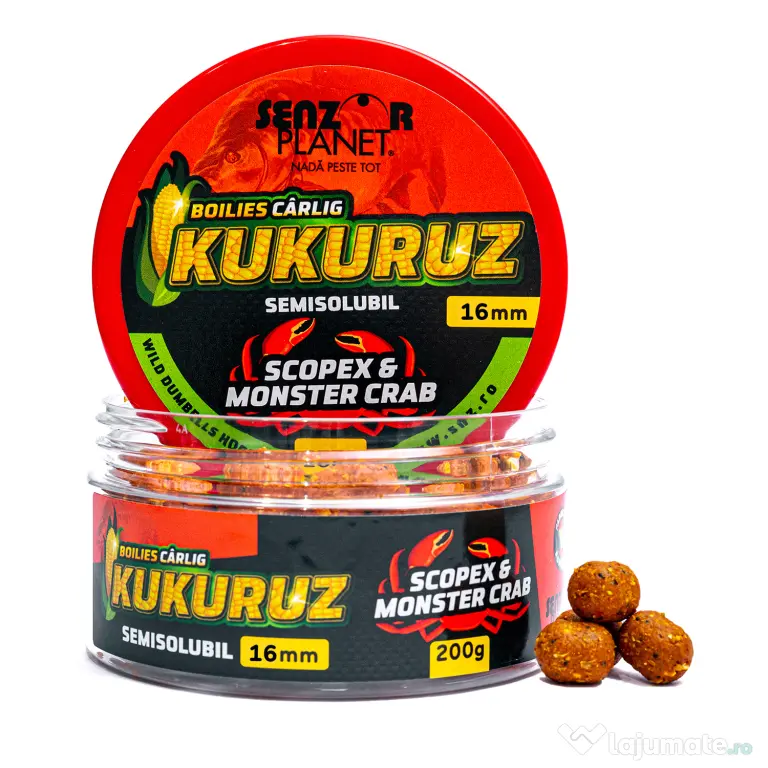 SENZOR PLANET BOILIES KUKURUZ PENTRU CARLIG SCOPEX & MONSTER CRAB 16mm 200g