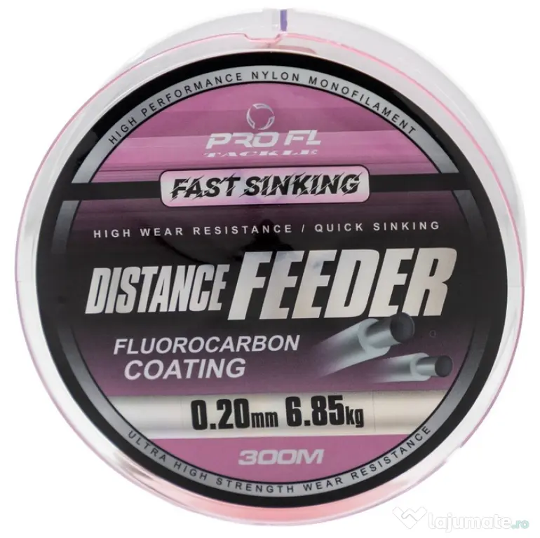 FL FIR MONOFILAMENT PRO FL DISTANCE FEEDER PINK, 300m 0.20mm/6.85kg