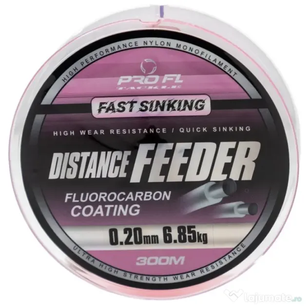 FL FIR MONOFILAMENT PRO FL DISTANCE FEEDER PINK, 300m 0.20mm/6.85kg