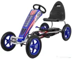 GO Kart cu pedale pentru copii 6-12 ani, Kinderauto F8-1 roti Gonflabile 10 inch