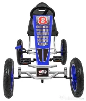 GO Kart cu pedale pentru copii 6-12 ani, Kinderauto F8-1 roti Gonflabile 10 inch 