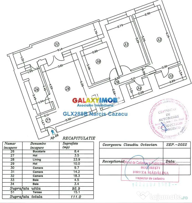 Apartament 4 camere 111 mp Strada Penes Curcanul 14 - Bucuresti (Bucuresti-Ilfov)
