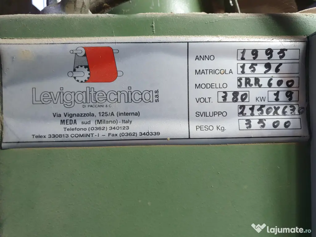 Linie de calibrat (doua benzi inferioare si doua superioare de calibrat+slefuit)