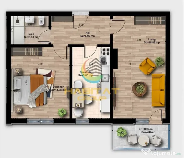 Vânzare Apartament 2 camere 57 mp bloc 2026 - Metrou Berceni Popești Leordeni - Popesti Leordeni (Bucuresti-Ilfov)