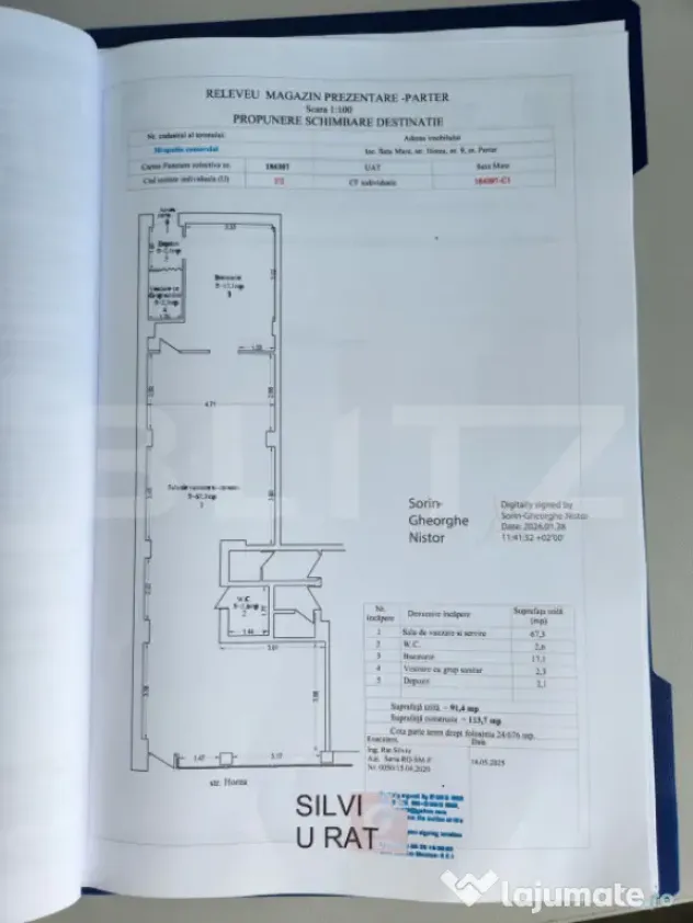 Spatiu comercial de inchiriat, 91,4 mp, Strada Horea numarul - Satu Mare (Satu-Mare)