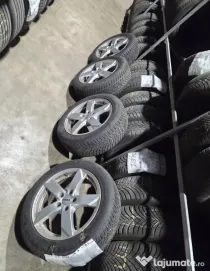 Set 4 jante aliaj RIAL R17 5x112 cu anvelope iarnă Dunlop 215/55 R17
