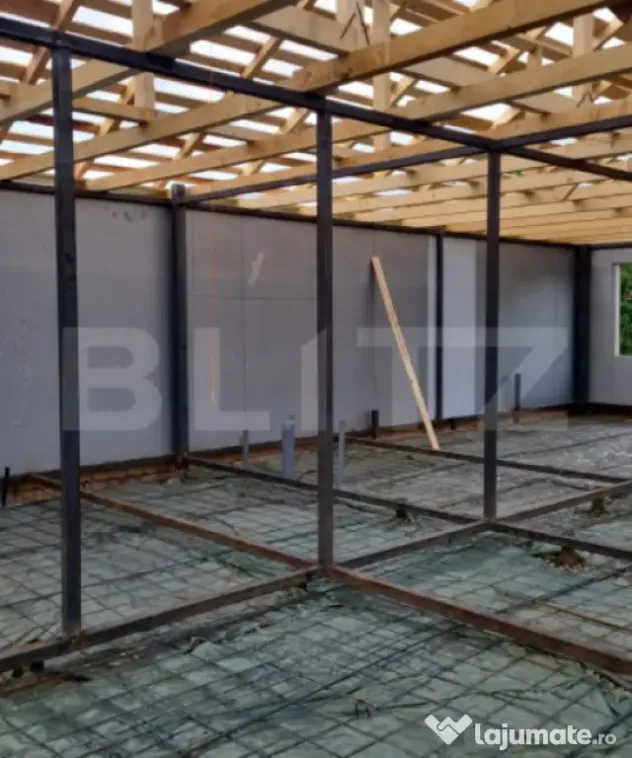 Casă în construcție pe structură metalică, cu proiect - Badeni (Cluj)