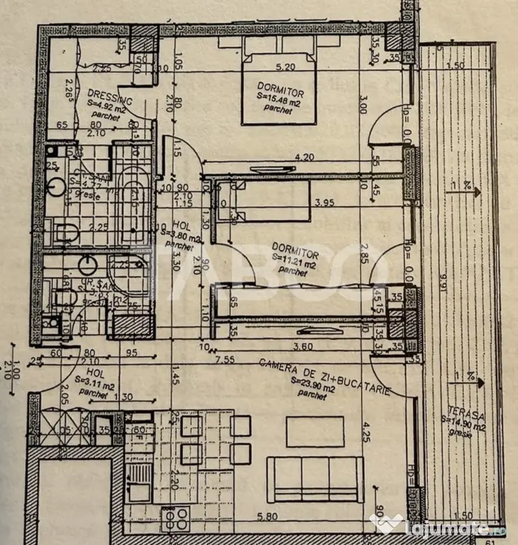 Apartament cu 3 camere la cheie in bloc nou de vanzare in Bu - Cluj-Napoca (Cluj)