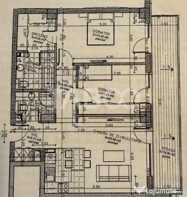 Apartament cu 3 camere la cheie in bloc nou de vanzare in Bu - Cluj-Napoca (Cluj)