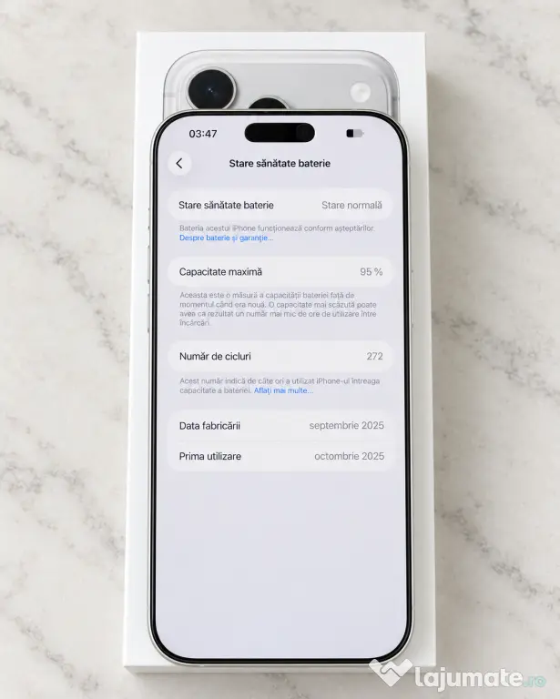 iPhone 17 Pro Max 256GB Silver - eSIM- Ca Nou - 95% Baterie
