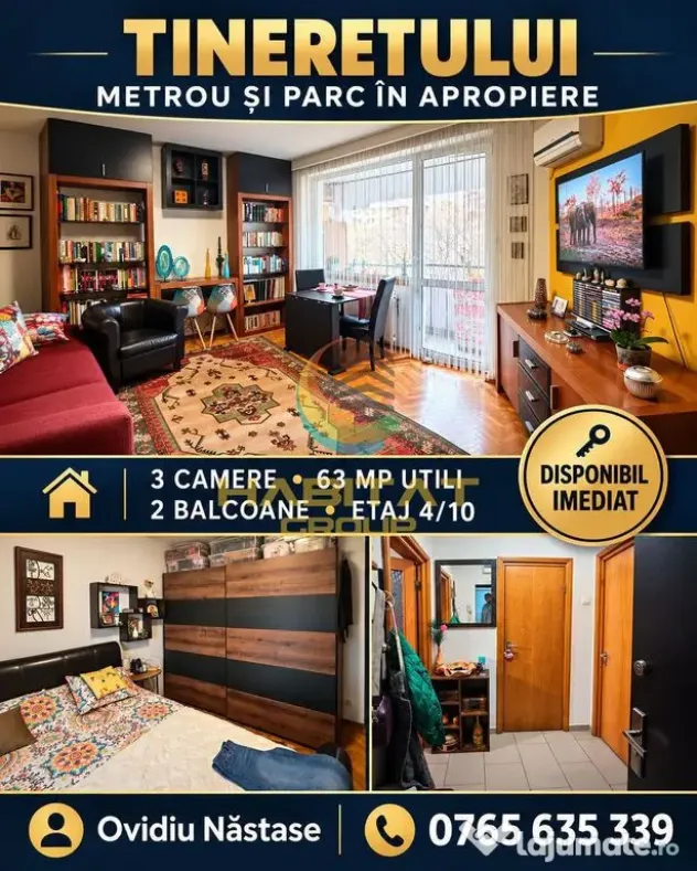 Tineretului – 3 camere lângă metrou și parc - Bucuresti (Bucuresti-Ilfov)