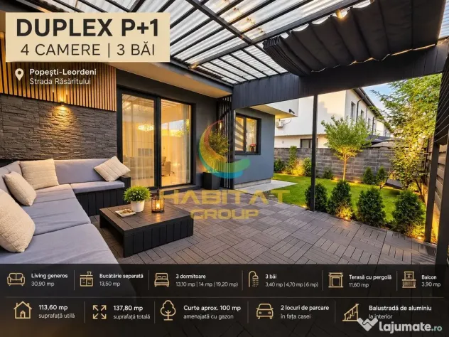 Duplex 5 camere- curte 100mp - Popesti Leordeni (Bucuresti-Ilfov)