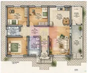 Sabareni, casa noua parter, 4 cam + dep., supraf. 143 mp, curte 452 mp 