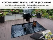 Covoraș ignifug BBQ, șemineu 180x100 cm, ignifug 