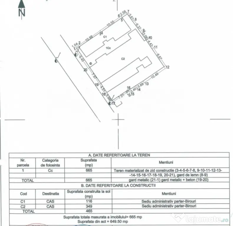 Zona Tomis II- teren 665 mp cu deschidere 25.91 m - Constanta (Constanta)