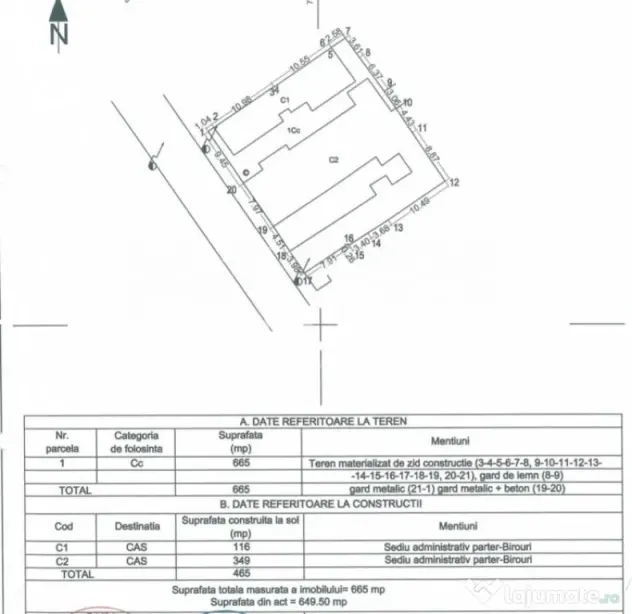 Zona Tomis II- teren 665 mp cu deschidere 25.91 m - Constanta (Constanta)