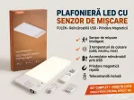 Plafonieră LED FULEN cu Senzor de Mișcare și Telecomandă