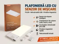 Plafonieră LED FULEN cu Senzor de Mișcare și Telecomandă