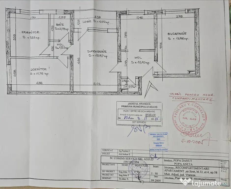 Vând apartament - mun. Adjud, jud. Vrancea