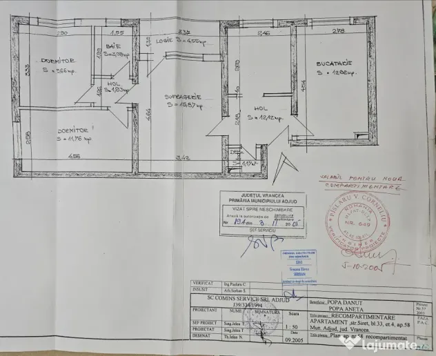 Vând apartament - mun. Adjud, jud. Vrancea