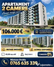 Apartament 2 camere Metrou la 10 minute Mutare imediată