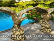 Statuetă vultur, acvilă, șoim, auriu patinat, model S35. 