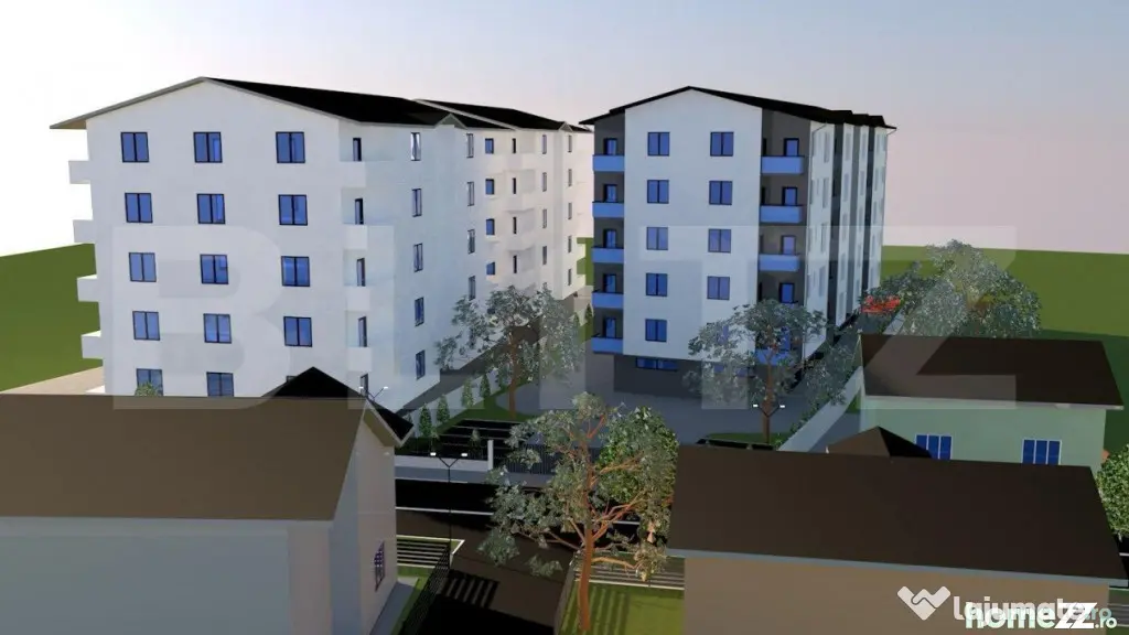 Apartament 3 camere, ansamblu nou, Radauti