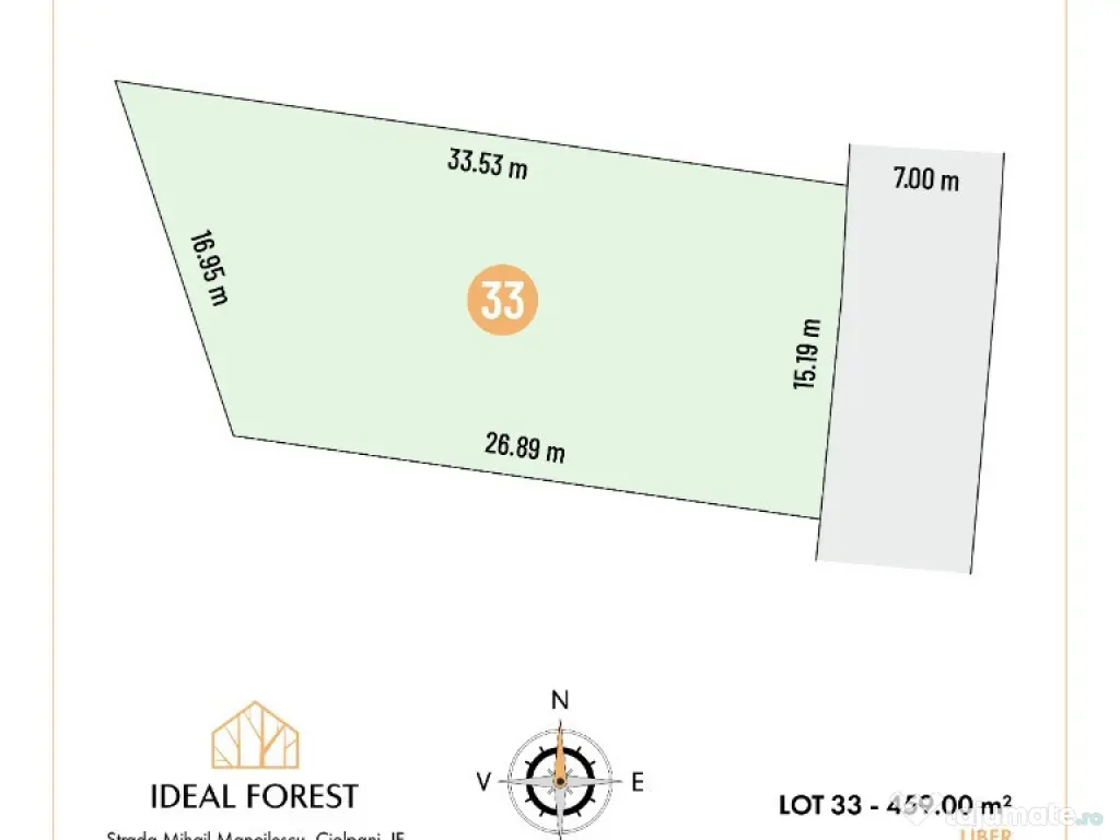 Vand lot teren la padurea Snagov