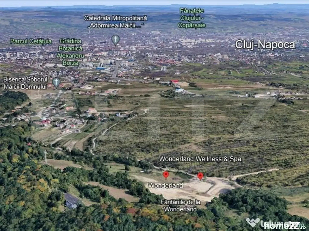 Teren cu autorizatie de constructie duplex, 1061 mp, zona Wo - Feleacu (Cluj)