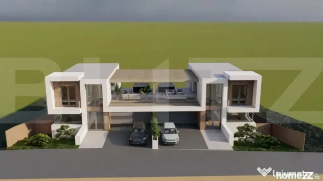 Teren cu autorizatie de constructie duplex, 1061 mp, zona Wo - Feleacu (Cluj)