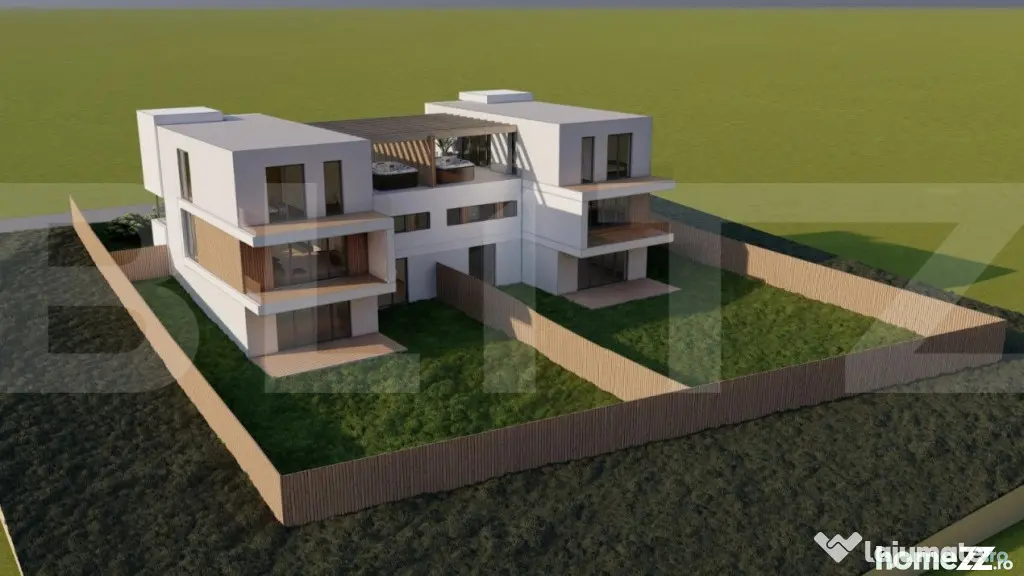 Teren cu autorizatie de constructie duplex, 1061 mp, zona Wo - Feleacu (Cluj)
