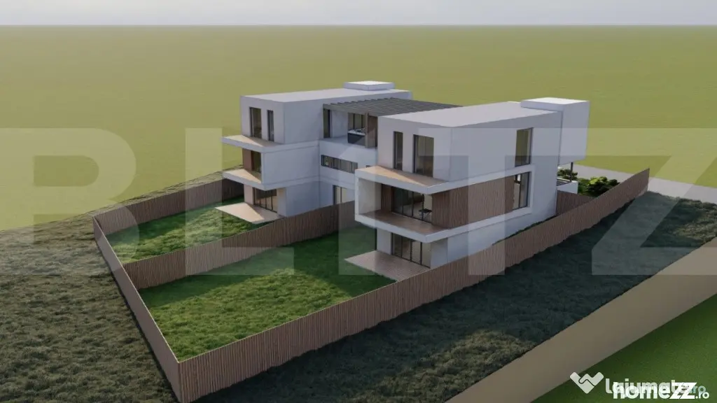 Teren cu autorizatie de constructie duplex, 1061 mp, zona Wo - Feleacu (Cluj)