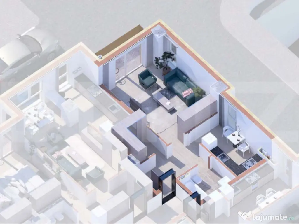 Apartament de 1 camera, 46.35mp, zona Copou