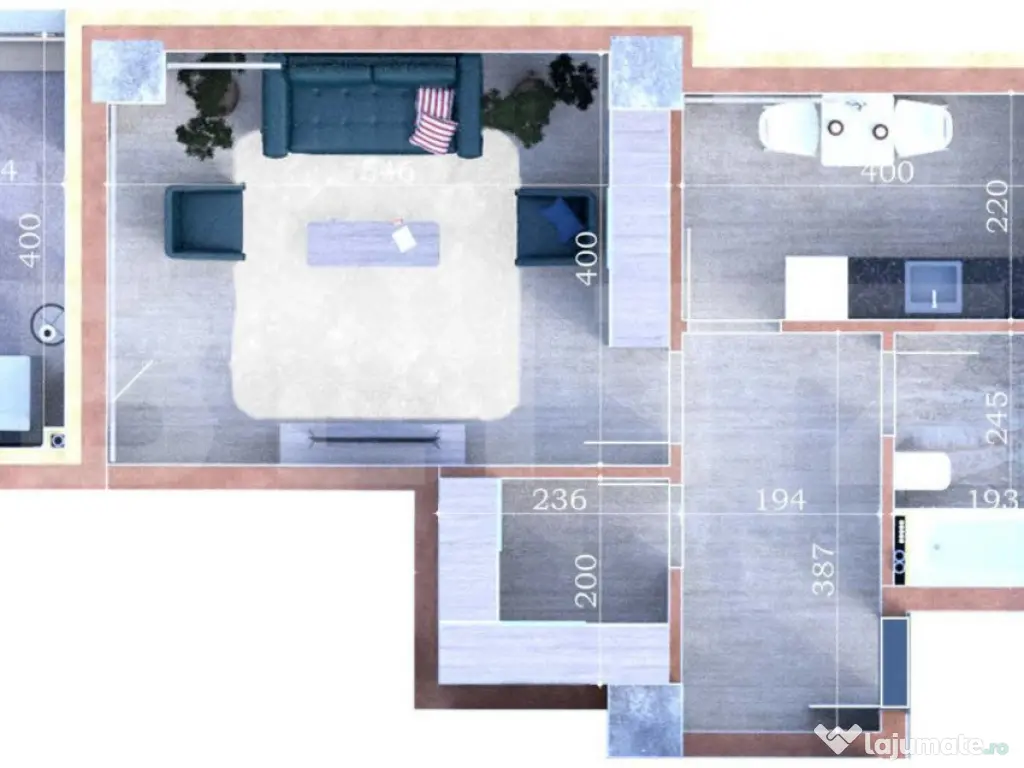 Apartament de 1 camera, 46.35mp, zona Copou