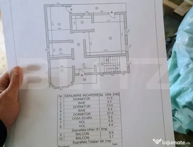 Casa semifinisata 5 camere+mansarda, 163 mp, Ploiestiori