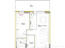 Apartament cu 2 camere, 56.63 mp, terasa 19.32 mp, zona Loui