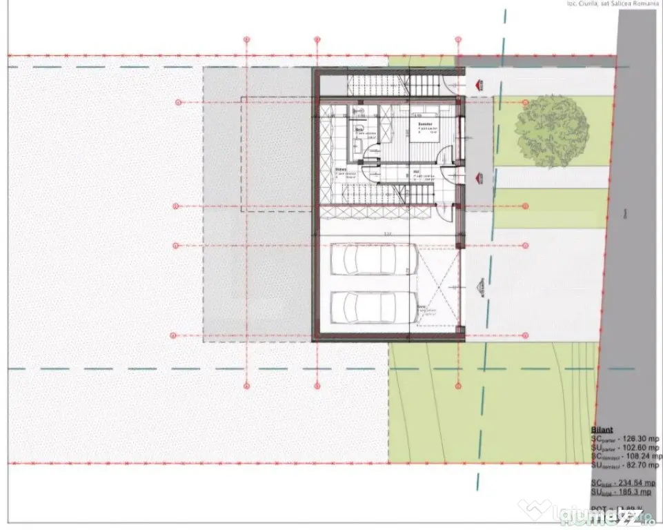 Teren autorizat, 908 mp, Salicea, utilitati, casa individual - Salicea (Cluj)