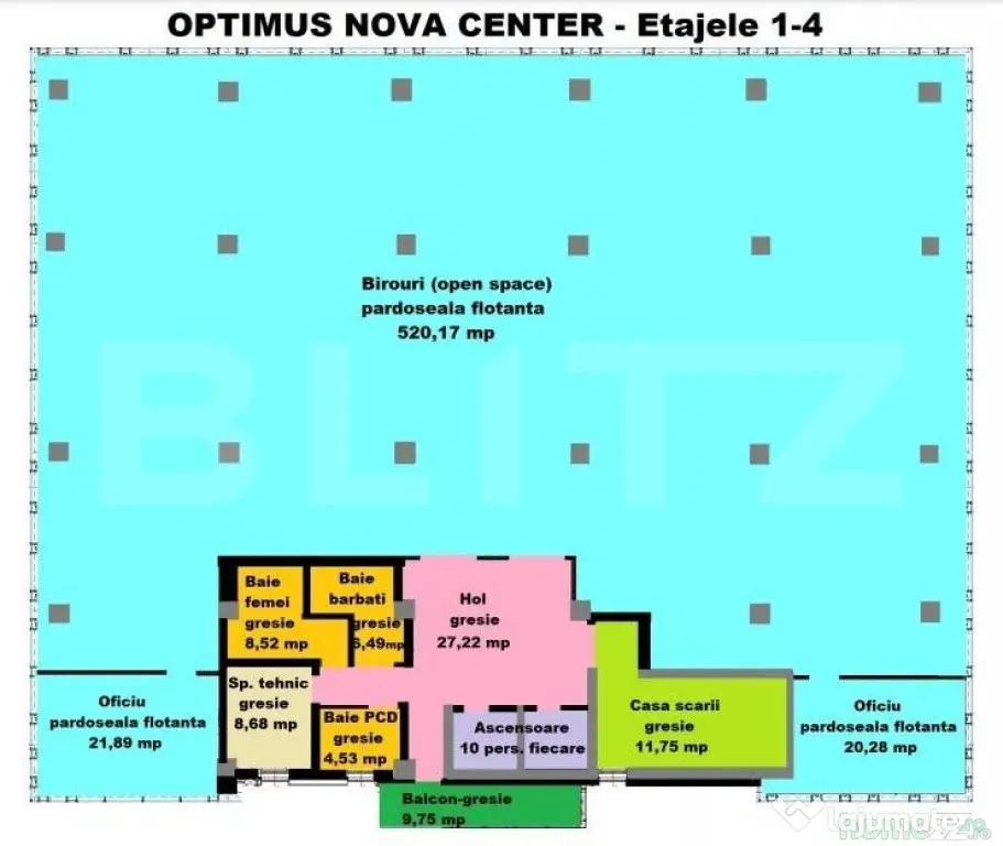 Comision 0%!Spatii de birou Clasa A, parcari subterane, fata - Floresti (Cluj)