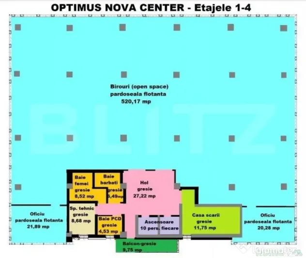 Comision 0%!Spatii de birou Clasa A, parcari subterane, fata - Floresti (Cluj)