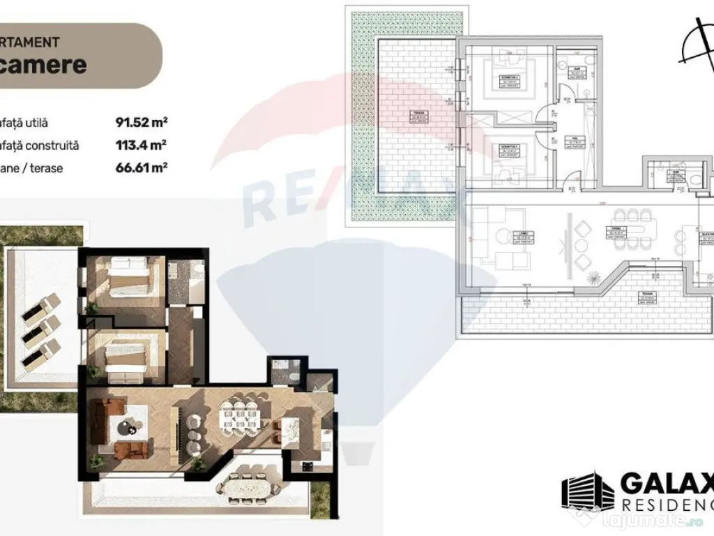 COMISION 0| DE VÂNZARE| 3 CAMERE| TRACTORUL| BLOC NOU|GA...