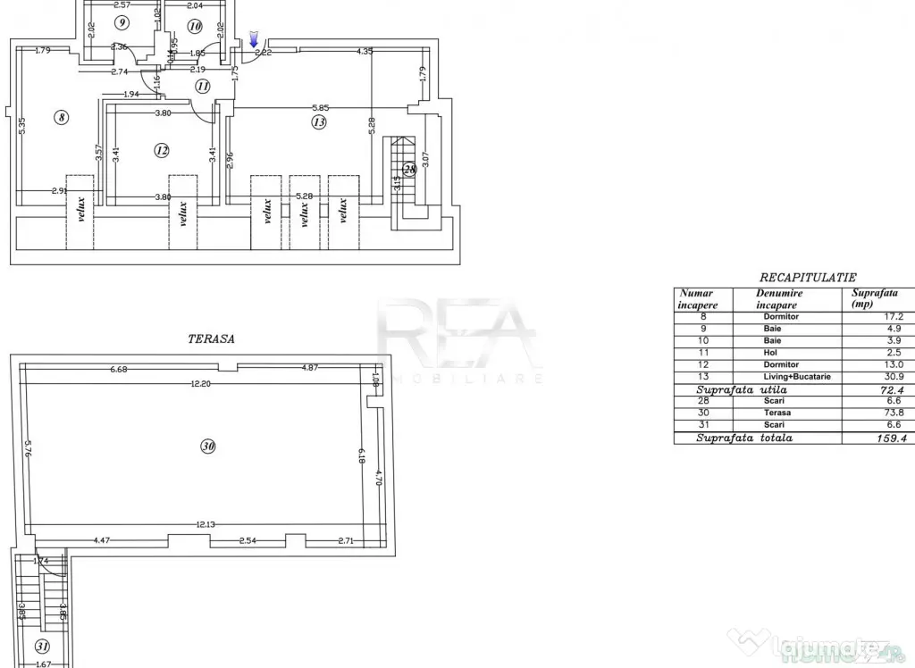 Penthouse cu terasa rooftop Matei Voievod - Bucuresti (Bucuresti-Ilfov)