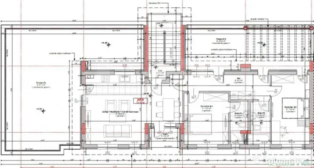 Penthouse cu terasa, 3 camere, 2 bai, decomandat, Zona Cetat - Floresti (Cluj)