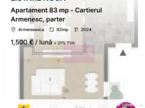 Apartament 83 mp - Cartierul Armenesc, parter